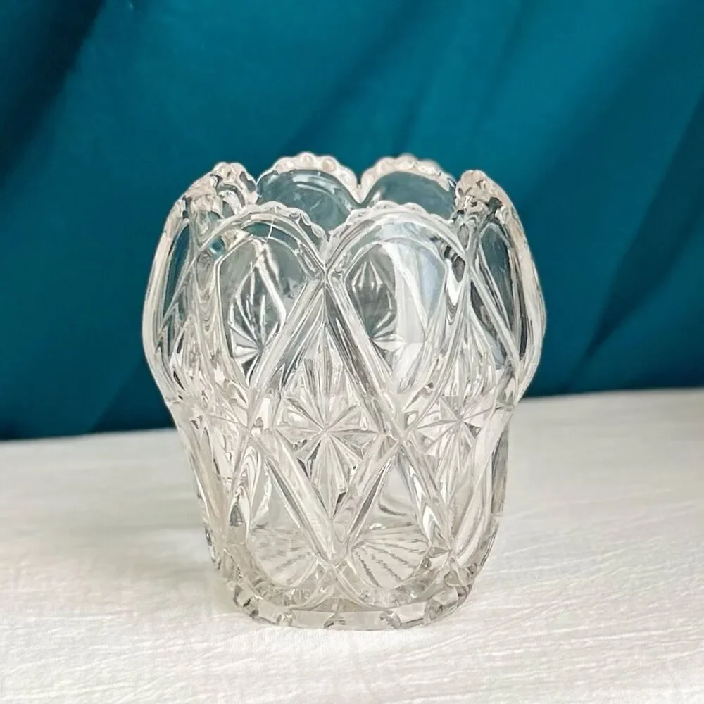 Antique Celery Vase Dalzell, Gilmore and Leighton Glass Arkansas Big Diamond No